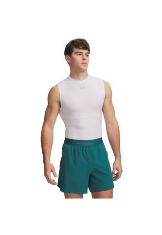 Camiseta Sin Mangas Hombre Under Armour HG ELITE COMPRSSN SL Blanco Under Armour Under Armour