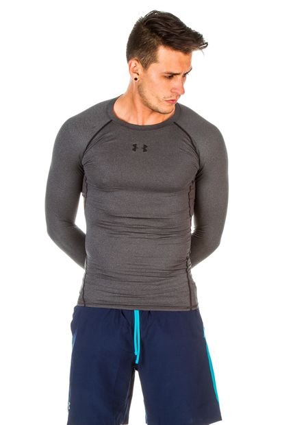 Camiseta Gris Under Armour Hg Ls Comp