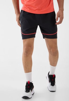 Pantaloneta Negro-Naranja Neón UNDER ARMOUR Challenger Pro