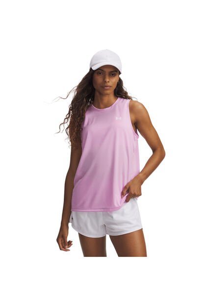 Camiseta Sin Mangas Mujer Under Armour TECH TANK SOLID Rosado Under Armour