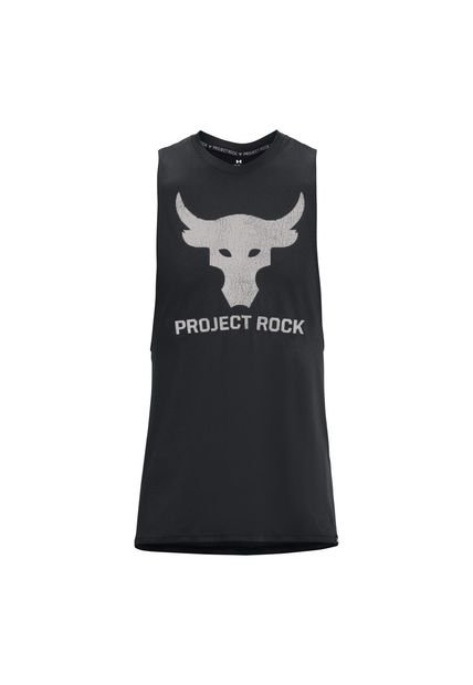 Camiseta Esqueleto Under Armour Rock Bull Tank-Negro