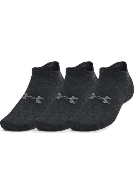 Medias Essential No Show 3pk Unisex Negro 1361459-002-N11 Under Armour