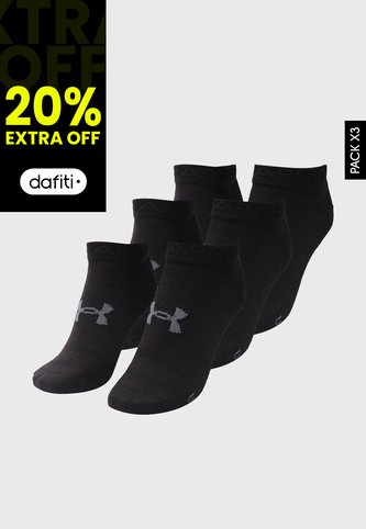 Medias Trío UNDER ARMOUR  Essential Low Cut Negro Under Armour