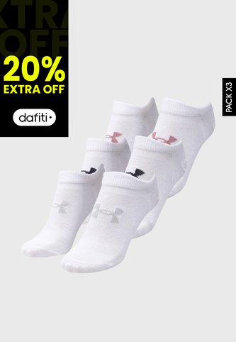 Medias X3 UNDER ARMOUR Essential No Shw Blanco Under Armour