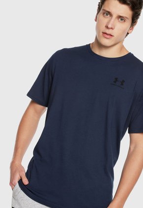 Camiseta Azul UNDER ARMOUR Left Chest Short Sleeve