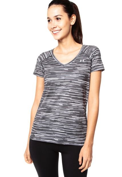 Camiseta Gris-Blanco-Negro Under Armour
