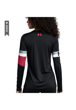 Camiseta Under Armour Heatgear Long Sl Para Niñas-Negro