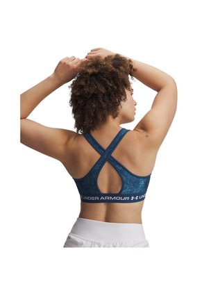 Sujetador Mujer Under Armour CROSSBACK MID PRINT Azul Under Armour