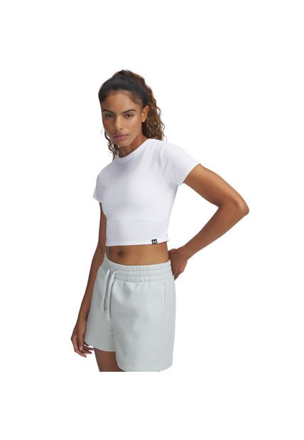 Camiseta Mujer Under Armour RIVAL RIB BABY TEE Blanco Under Armour