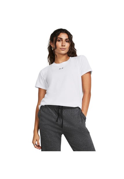 Camiseta Mujer Under Armour UA RIVAL CORE SS Blanco Under Armour