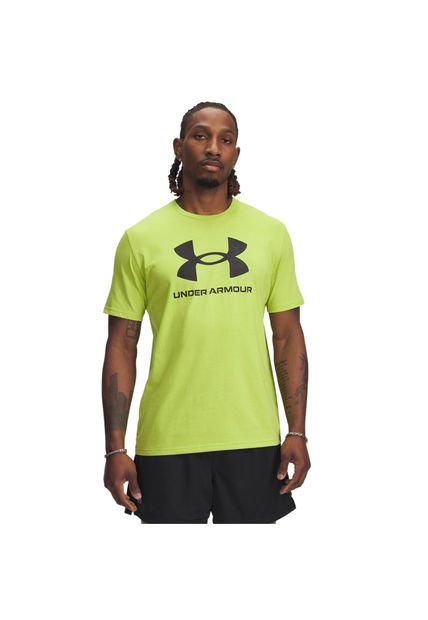 Camiseta Hombre Under Armour SPRTSTL LOGO UPDT SS Verde Under Armour