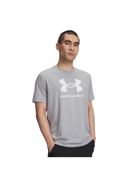 Camiseta Hombre Under Armour SPRTSTL LOGO UPDT SS Gris Under Armour