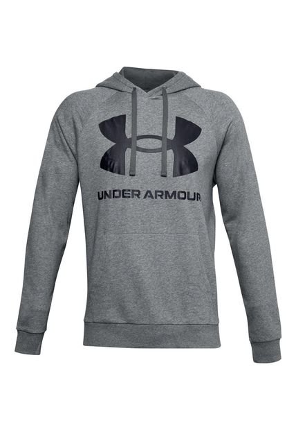 Hoodie Under Armour Rival Fleece Bi L -Gris Claro