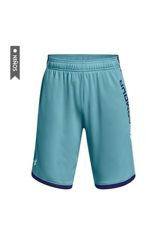 Pantaloneta Under Armour Stunt 3.0 Niño-Azul Under Armour