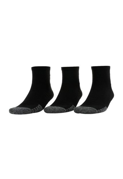 Medias Under Armour Heatgear® Quarter - 3 Pares-Negro
