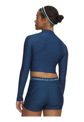 Camiseta Mujer UNDER ARMOUR HEATGER CROP MOCK LS Azul Under Armour
