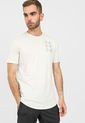 Camiseta Blanco Hueso-Gris UNDER ARMOUR Triple Stack Logo de Under Armour