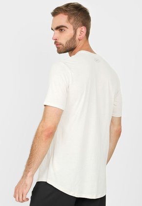 Camiseta Blanco Hueso-Gris UNDER ARMOUR Triple Stack Logo