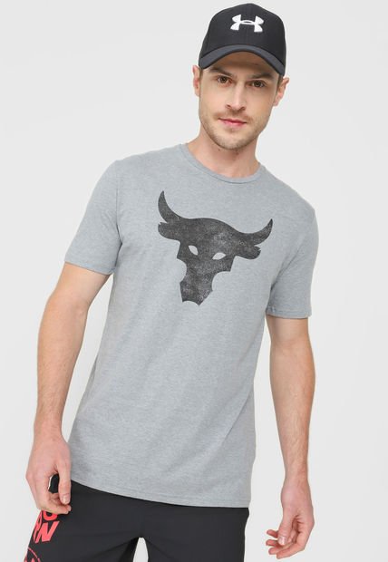 Camiseta Gris-Negro UNDER ARMOUR Rock Brahma B