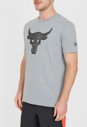 Camiseta Gris-Negro UNDER ARMOUR Rock Brahma B