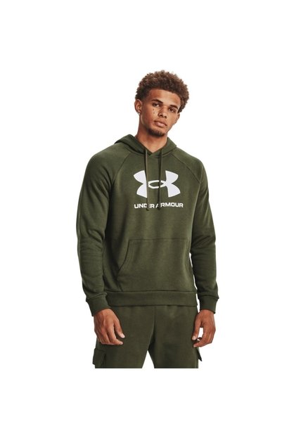 Saco Hombre UNDER ARMOUR RIVAL FLEECE LOGO HD Verde Under Armour