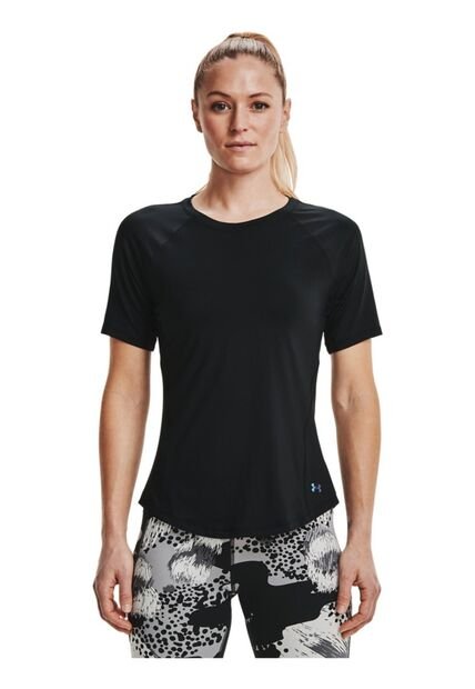 Camiseta Negro Mujer UA RUSH SS-BLK 1368178-001-N11 Under Armour