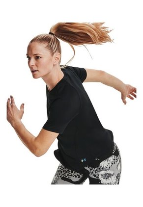 Camiseta Negro Mujer UA RUSH SS-BLK 1368178-001-N11 Under Armour