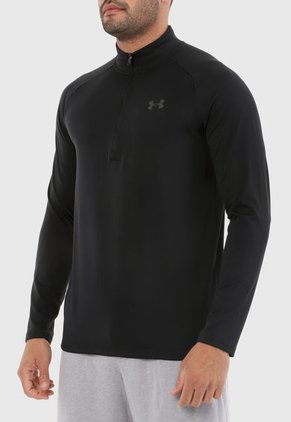 Buzo Negro UNDER ARMOUR Tech 2.0 1/ 2 zip