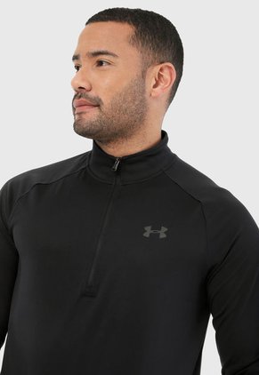 Buzo Negro UNDER ARMOUR Tech 2.0 1/ 2 zip