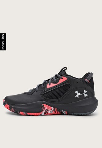 Under Armour - Tenis Basketball Negro-Rojo-Gris UNDER ARMOUR Lockdown 6