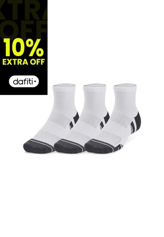 Medias Hombre Under Armour Prfrmnc Tech 3Pk Qtr Blanco Under Armour Under Armour