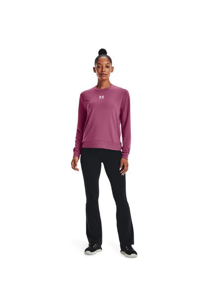 TOP ROSADO MUJER RIVAL TERRY CREW 1369856-669-QSU Under Armour
