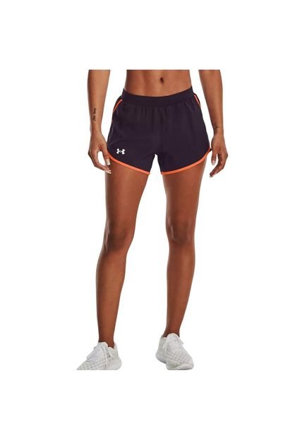 Short Under Armour Fly By 2.0 Para Mujer-Morado