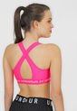 Top Fucsia-Blanco UNDER ARMOUR Crossback Mid de Under Armour