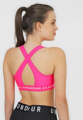 Top Fucsia-Blanco UNDER ARMOUR Crossback Mid