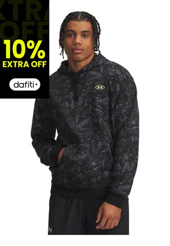 Buzo Hombre Under Armour Rival Fleece Printed Hoodie Negro Under Armour Under Armour