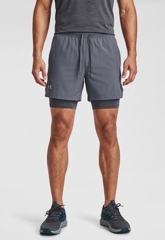 Pantaloneta Running UNDER ARMOUR Launch 2 en 1 Gris Under Armour