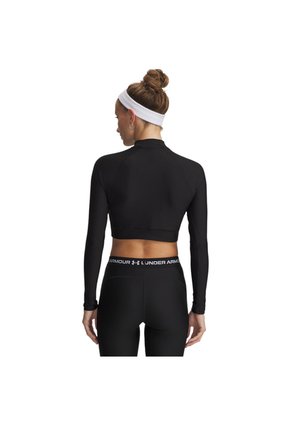 Camiseta Mujer Under Armour HEATGER CROP MOCK LS Negro Under Armour