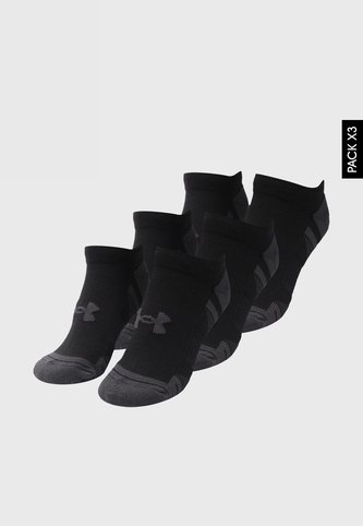 Medias Tobilleras x3 Negro-Gris UNDER ARMOUR Performance Tech Under Armour