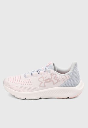 Tenis Running Blanco-Gris-Rosa UNDER ARMOUR Charged Pursuit 3 BL