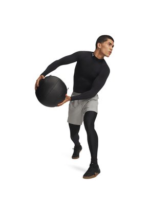 Camiseta Hombre Under Armour HG ARMR COMP MOCK LS Negro Under Armour
