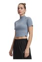 Camiseta De Compresión Mujer Under Armour Rival Rib Mock Azul Under Armour de Under Armour