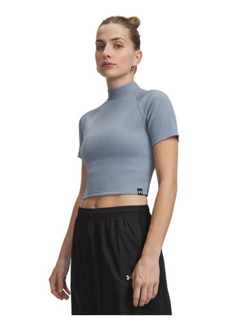 Camiseta De Compresión Mujer Under Armour Rival Rib Mock Azul Under Armour Under Armour