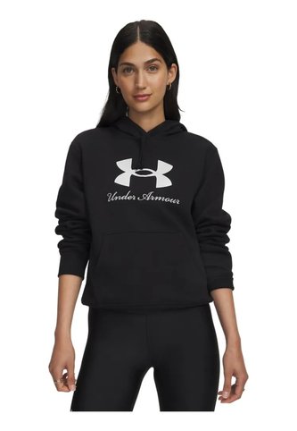 Buzo Mujer Under Armour Rival Fleece Shimmer Hoodie Negro Under Armour Under Armour