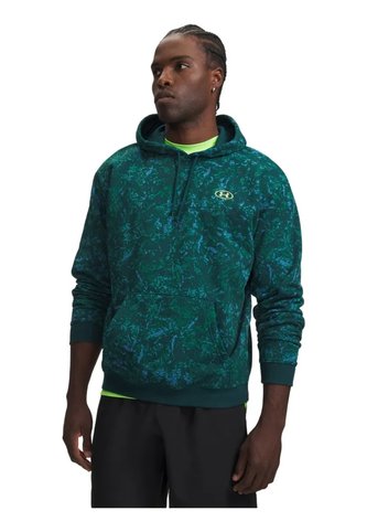 Buzo Hombre Under Armour Rival Fleece Printed Hoodie Verde Under Armour Under Armour