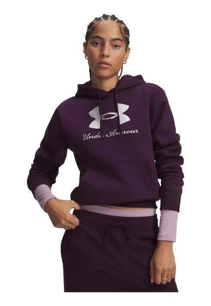 Buzo Mujer Under Armour Rival Fleece Shimmer Hoodie Morado Under Armour