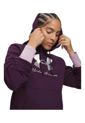 Buzo Mujer Under Armour Rival Fleece Shimmer Hoodie Morado Under Armour