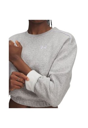 Buzo Mujer Under Armour RIVAL FLC PIPED CREW Gris Under Armour