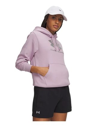 Buzo Mujer Under Armour Rival Fleece Shimmer Hoodie Rosado Under Armour