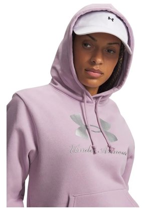 Buzo Mujer Under Armour Rival Fleece Shimmer Hoodie Rosado Under Armour